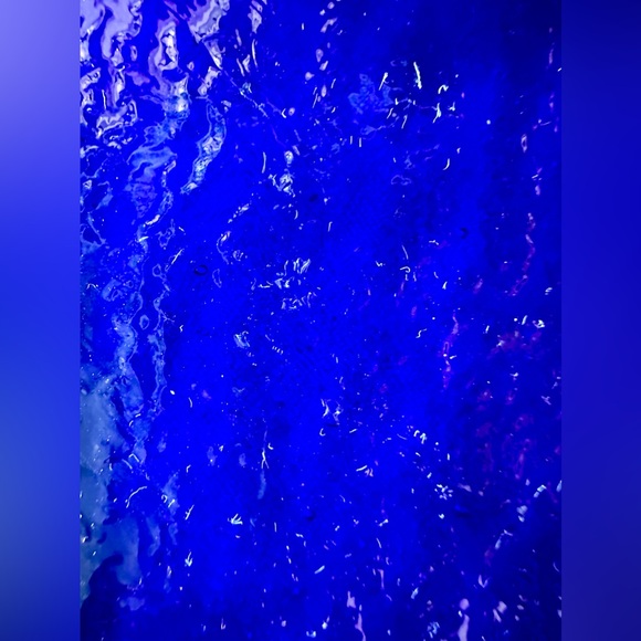 Stained glass sun catcher. Handmade blue basket of eggs. EUC. Easy to hang. - Picture 9 of 9